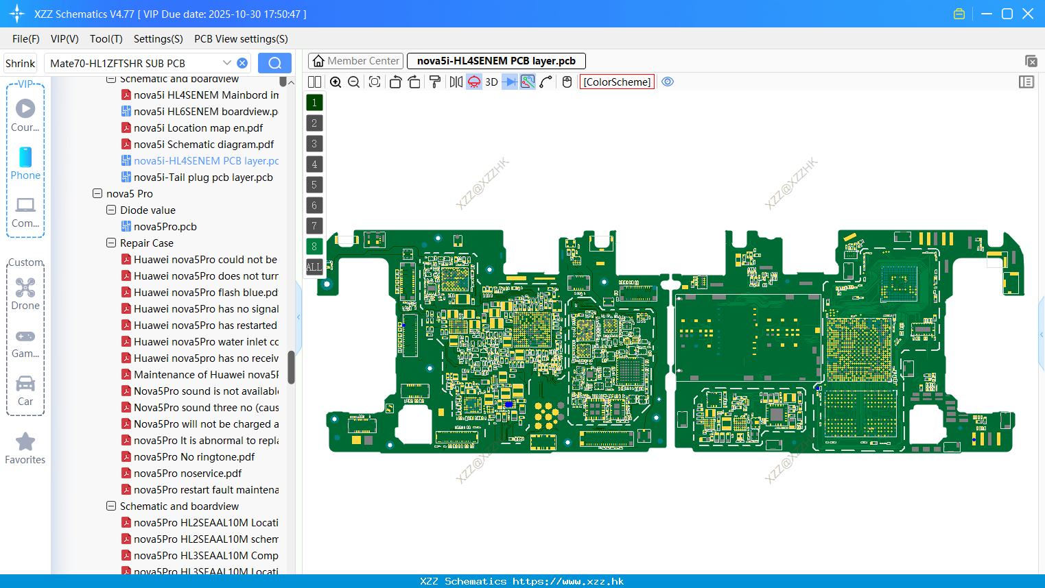 Huawei Nova5i-HL4SENEM PCB Layer